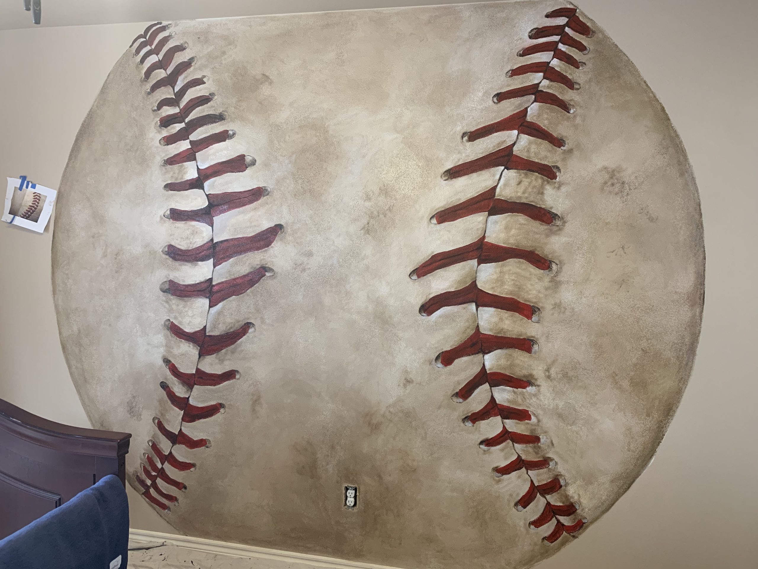 baseball mural